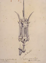 Kopie van een Smeedijzeren Lamp door Nicolas Grosso